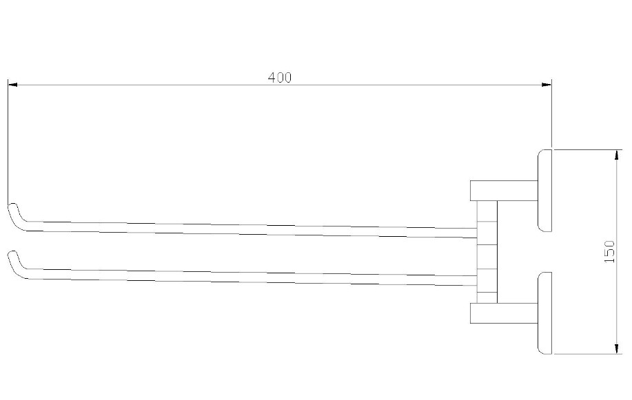 Закачалка ножица за хавлия 40 см